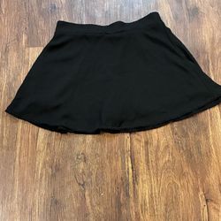 Xhilaration Women’s Size XS Black Chiffon Skort Elastic Waistback