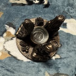 Bronze mother, Maiden, and Crone Candle Holder
