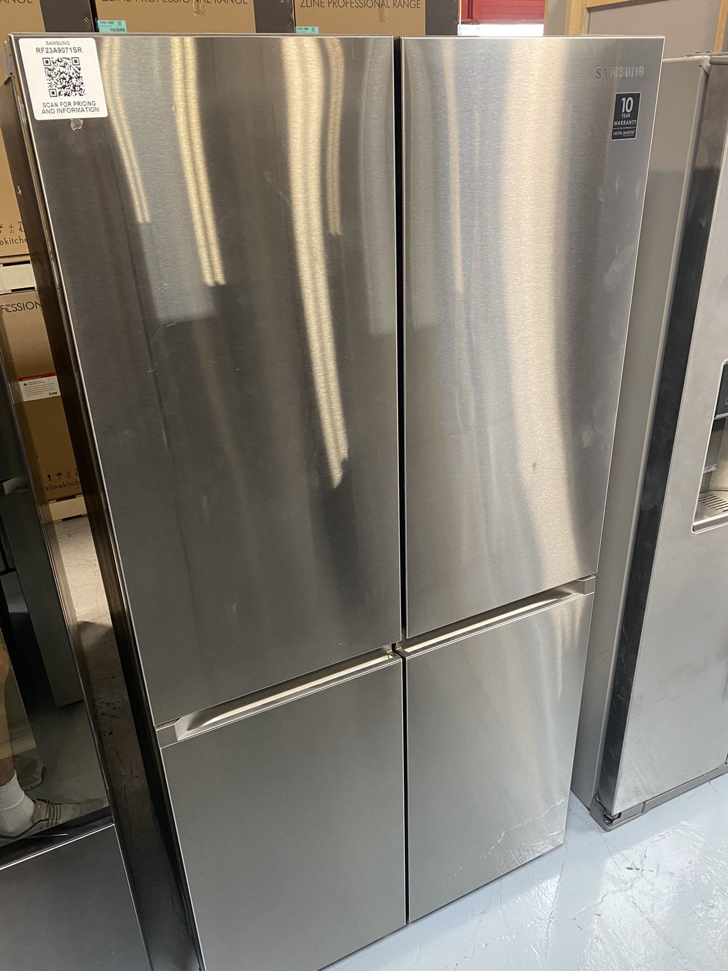 Stainless Steel 23 Cu. Ft. Smart Counter Depth 4-Door Flex Refrigerator