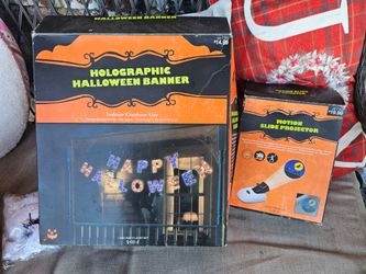 Holographic Halloween Banner Light Set