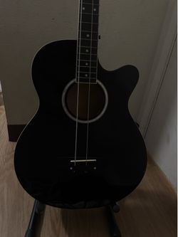 Black acoustic bass