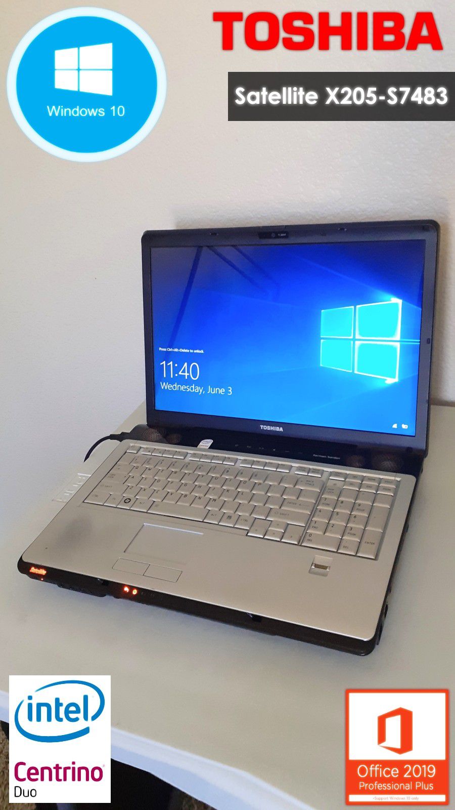 17" Toshiba Satellite PC | Laptop Computer | Windows 10 Pro