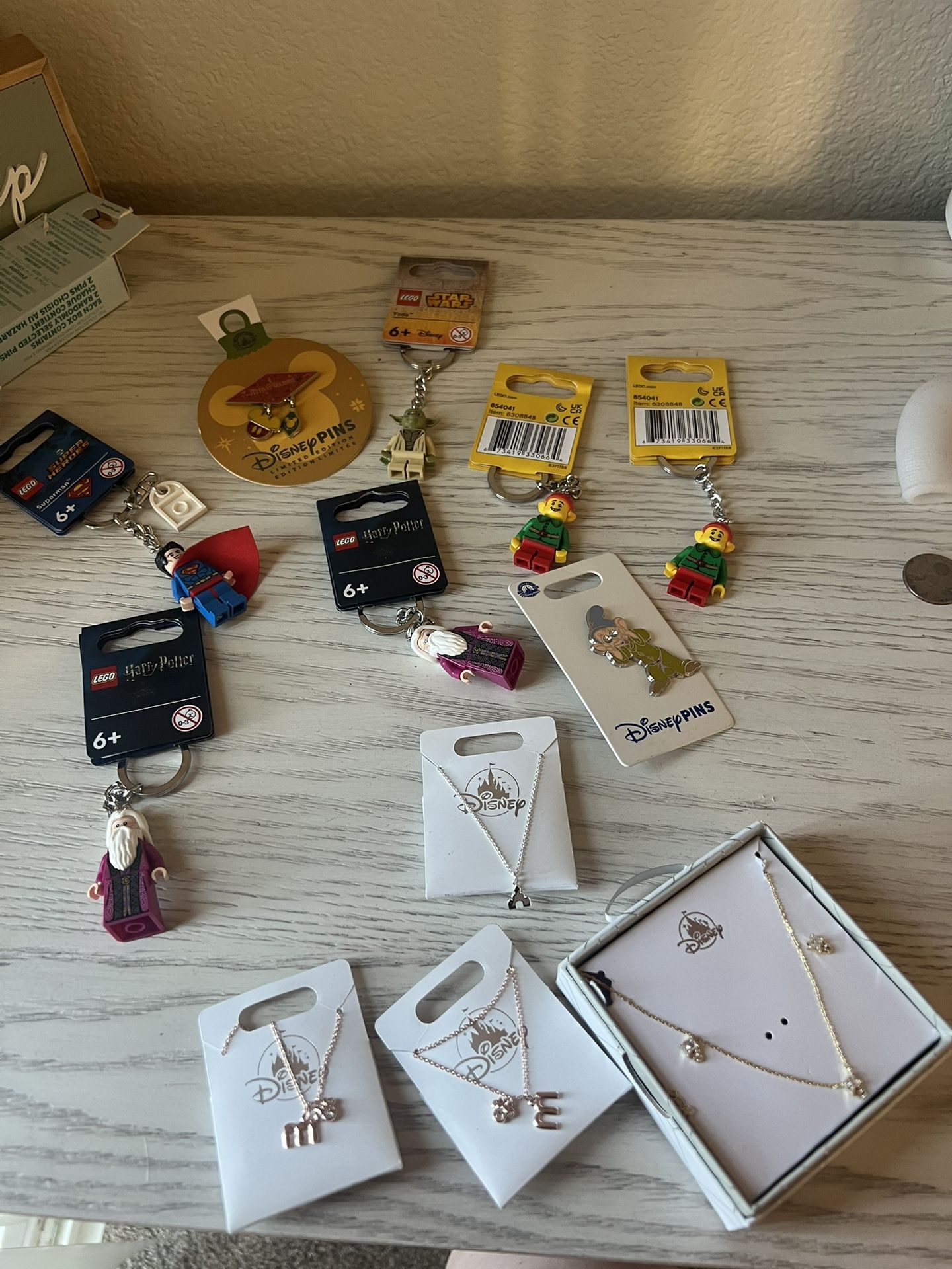 Disney Necklaces , Charms , Keychains. All For 45