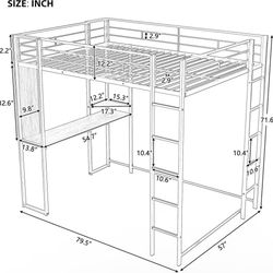 Silver Loft Bed Twin (Used)