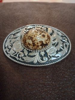 Vintage Belt Buckle with Stone