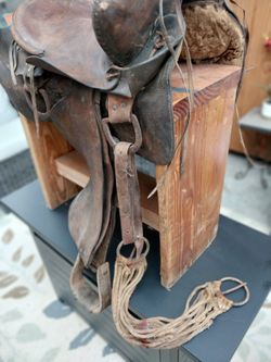 Rare saddle with rope