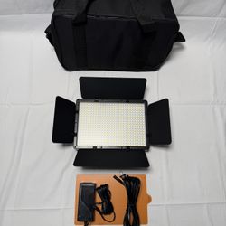 Video Light 500 LED With Power Supply, Carry Bag, Battery Ports