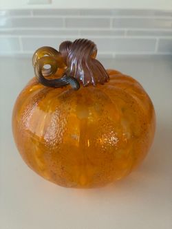 Blown glass pumpkin