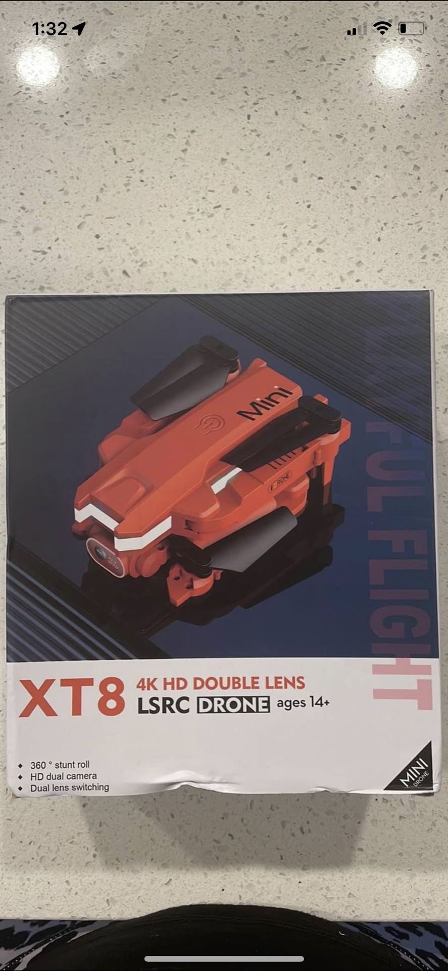XT8 4k HD DOUBLE LENS MINI DRONE AGE 14+