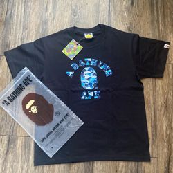 BAPE ABC Camo College Tee Black/Blue