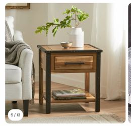 Wood End Table