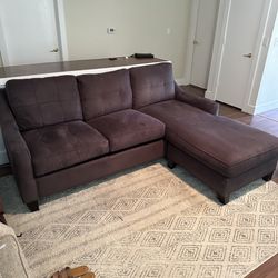 Sofa with Chaise & Queen Sleeper 