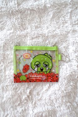 Rakugaki Gachapin green pouch