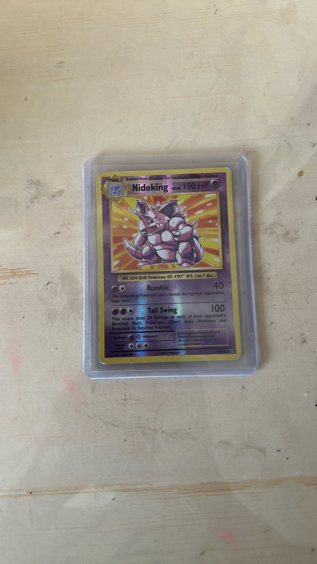 Nidoking Reverse Hollow Rare, Pokémon Tcg
