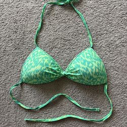 Leopard Dark and Light Green Bikini Padded Top