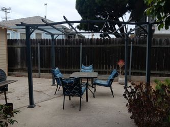 Patio furniture and gazebo