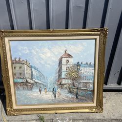Caroline Burnett Original Oil Painting Paris. 
