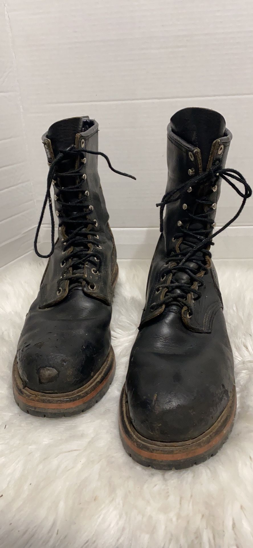 RED WING 2216 LOGGERMAX 9" WATERPROOF STEEL TOE BOOTS SZ 13 D  MADE IN USA