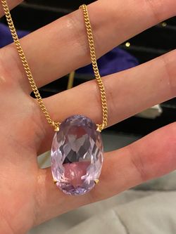 14K GOLD AMETHYST NECKLACE