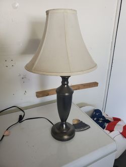 Dark Bronze Lamp W/ Lampshade