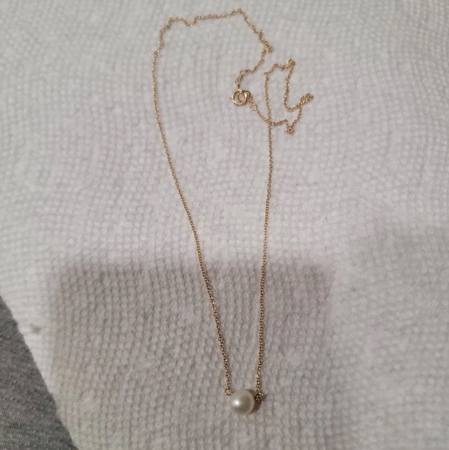 Dogeared Pearls of Friendship White Pearl Necklace, Gold Dipped