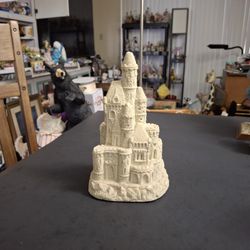 Mr. Sandman Real Light Beige Sand Castle Sculpture, Intricate Architecture,  Beautiful Beach Coastal Decor 8.5"H X 5" X 5" Weighs 3LBS 6OZ