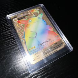 2020 Rainbow Pikachu Vmax Gigantamax Gold Platted 185/185