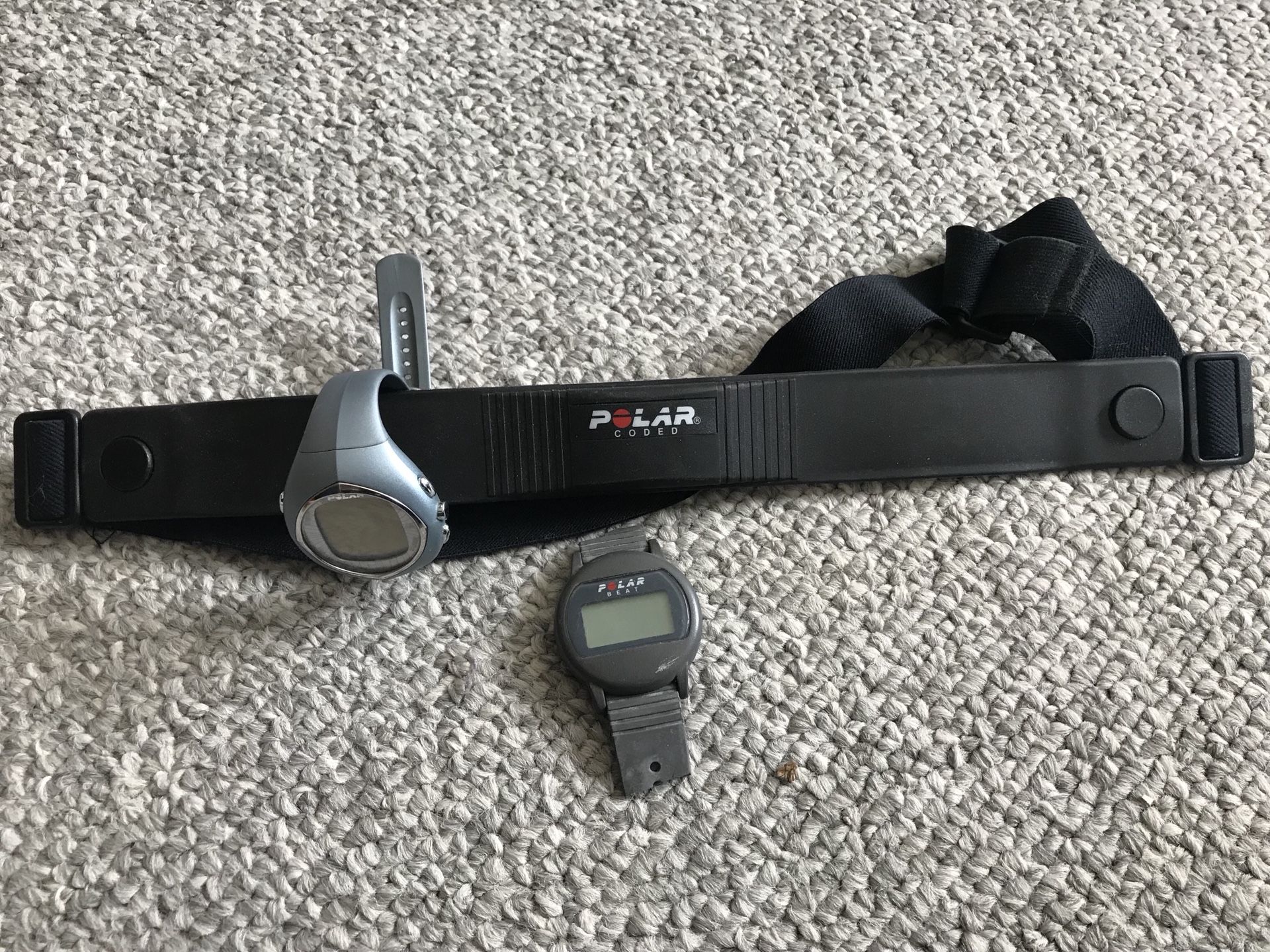 Polar coded heart rate monitor with watch