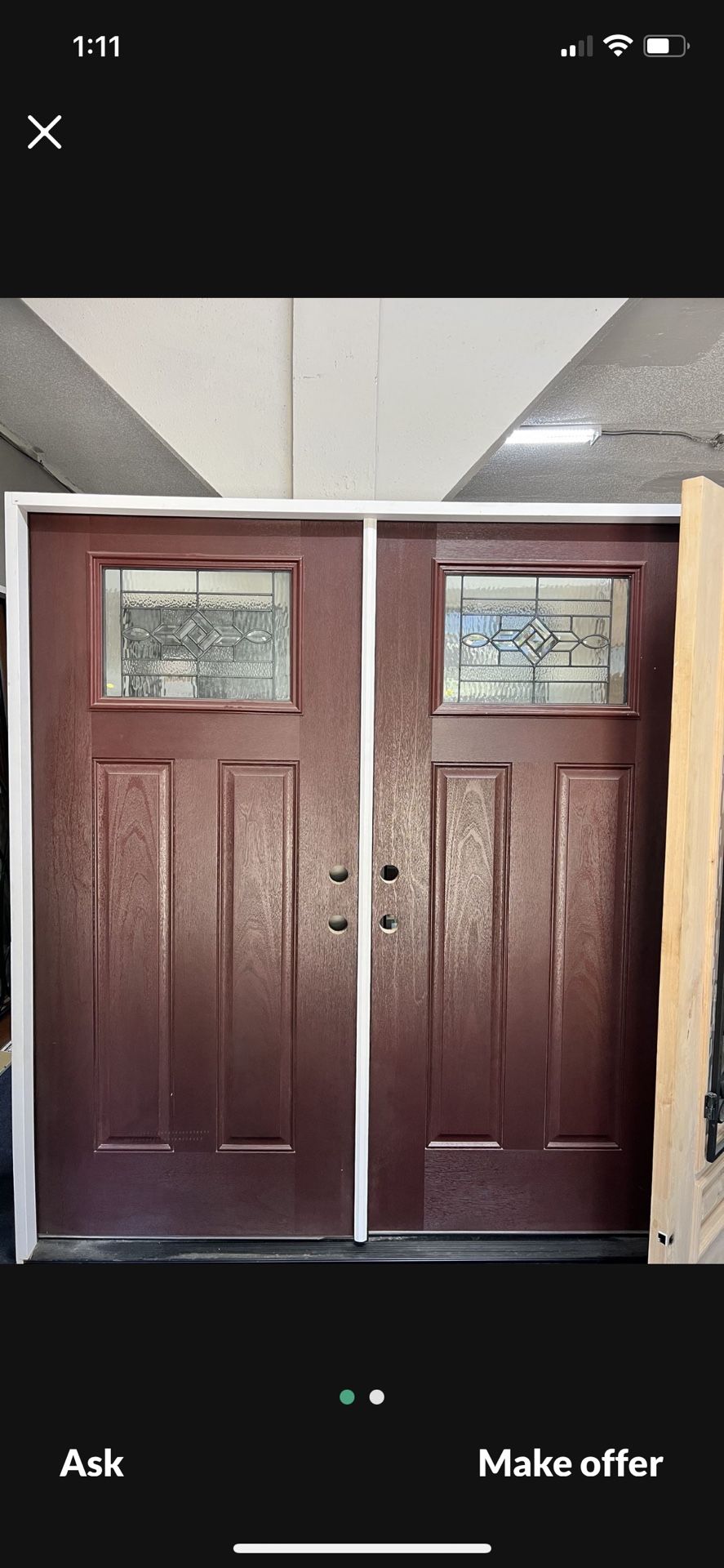 Fiberglass Double Doors Puerta Doble Puertas Exterior Door