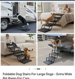 Foldable Dog Stairs Extra Wide Pet Ramp