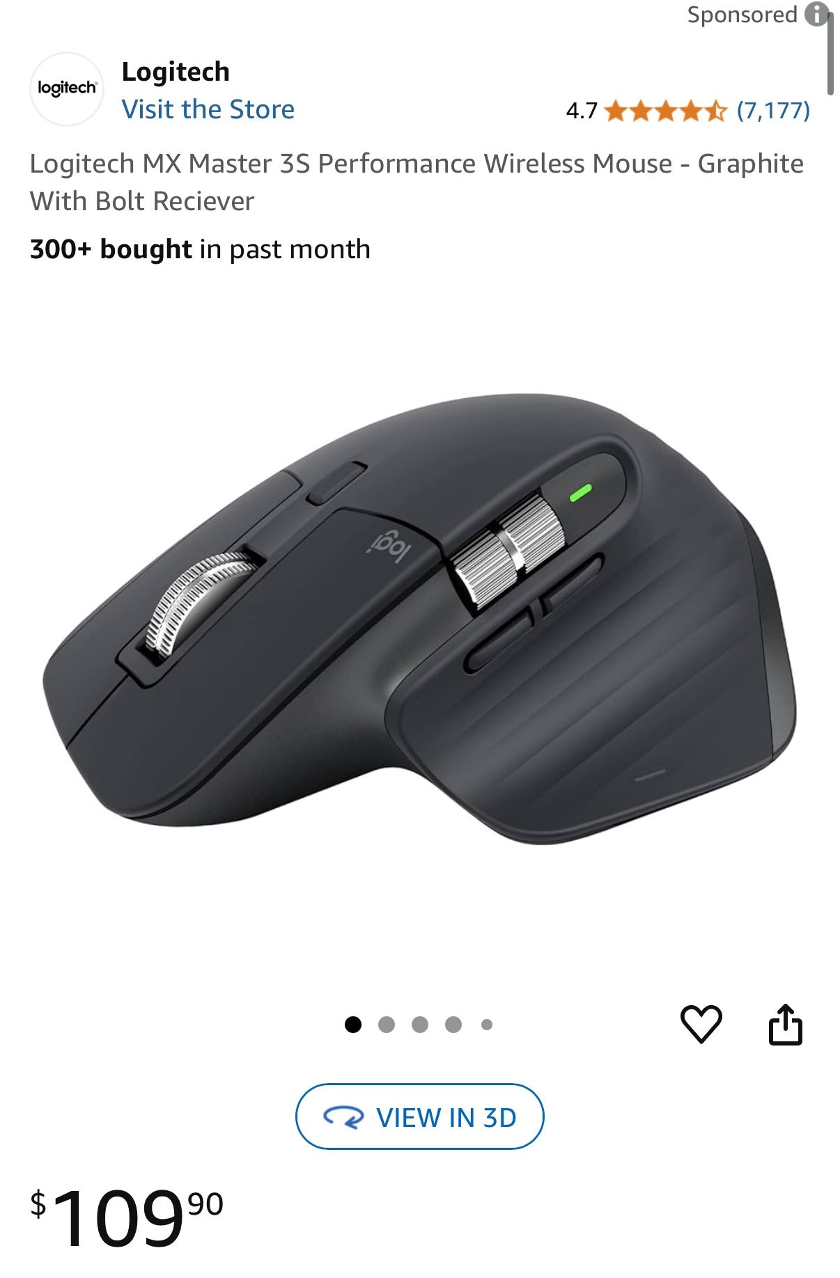 Logitech MX Master 3s mouse