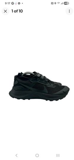 Nike Pegasus Trail 3 GTX Men's Triple Black Athletic Shoes, Size Men 10/ Womens 11.5