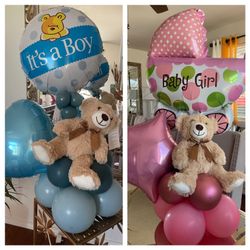Teddy Bear Balloons Bouquet Baby