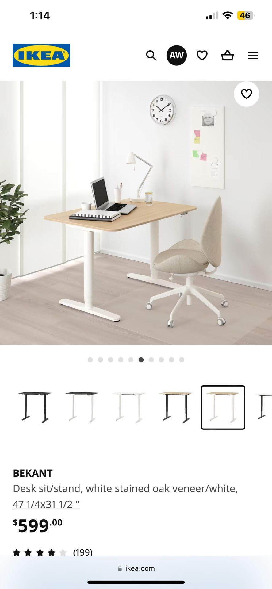 IKEA Bekant Standing Desk 