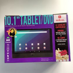 10.1 Inch Android tablet And Portable DVD Player Combo With Bluetooth Headphones 