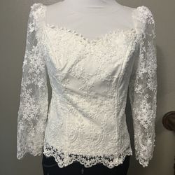 Brand New White Lace Traditional Shirt