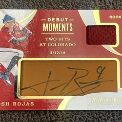 2020 Immaculate Debut Moments JOSH ROJAS Jersey Leather RPA RC Rookie Auto #25/99 Mariners