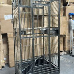 Large Elegant Open Play Top Perch Stand Parrot Bird Cage 