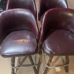 Leather barstools