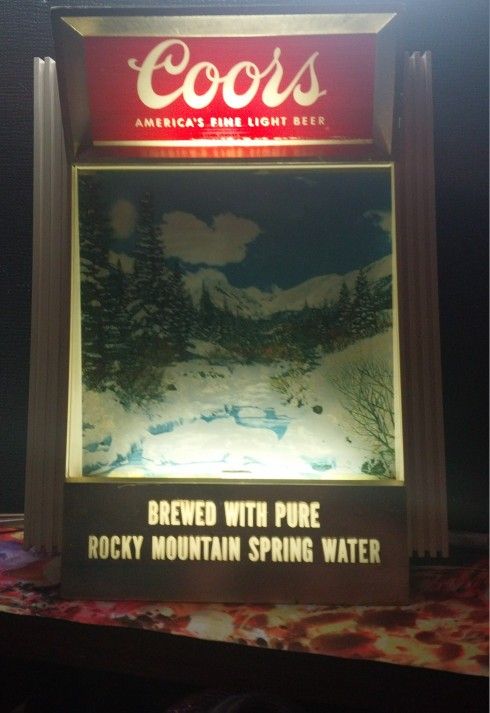 Ultra Rare Coors Brewing Company Changing Seasons Motion Light Sign 