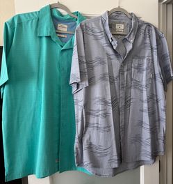 Mens Quicksilver XL Short Sleeve  Button kup