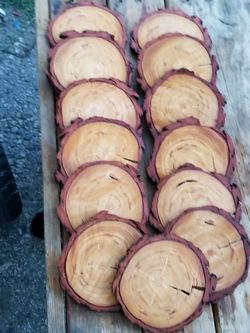 Wood coasters 4 -5" round