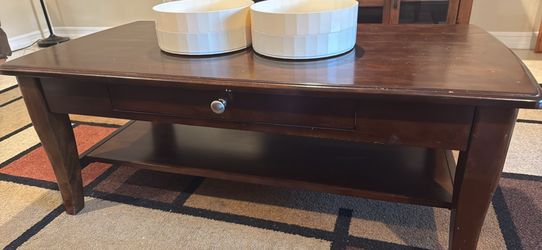 Solid wood coffee table