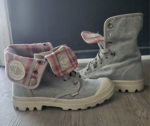 Palladium BAGGY Shoe Women Size 6.5 (Gingham Color) Cash $10