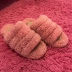 Hot Pink UGG Furry Sandals (size 6)