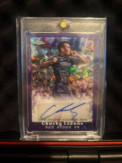 Chucky Lozano Topps Chrome Auto 45/75 MLS Card