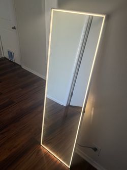 Lighted full length mirror