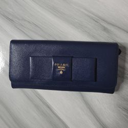 Prada Saffiano Ribbon Long Wallet