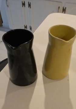 Set of Two Ceramic Pitchers