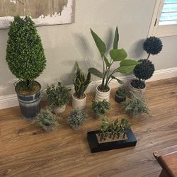 Set Of 11 Decorative Fake Plants 